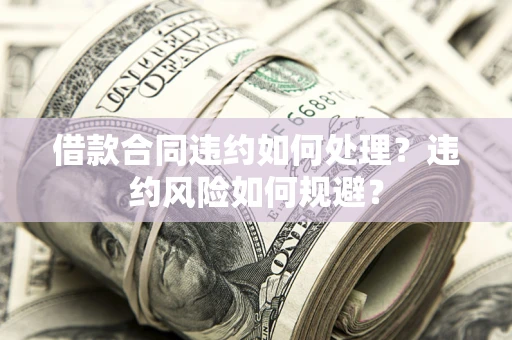 武汉借款合同违约如何处理？违约风险如何规避？
