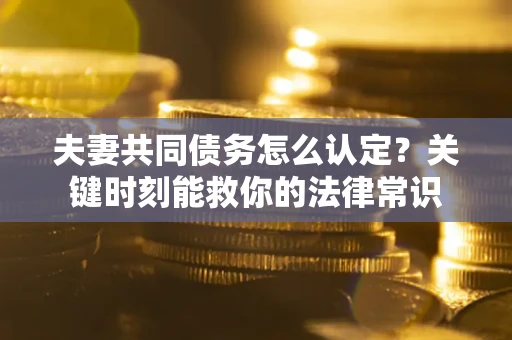 武汉夫妻共同债务怎么认定？关键时刻能救你的法律常识